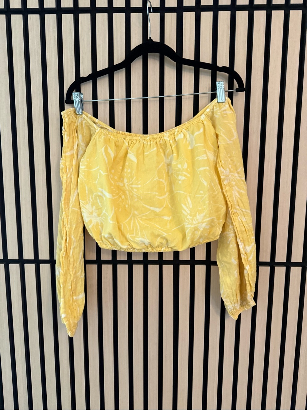 Billabong Yellow Floral crop top